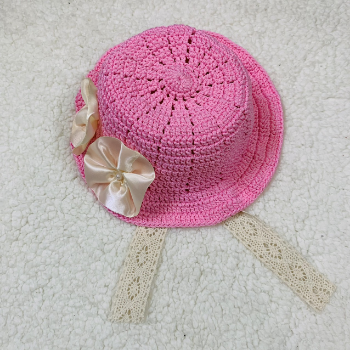 Cotton Bucket Hat Crochet Hat For Baby Girls Fast Delivery Top Favorite Product Soft Yarn Pretty Pattern Packing In Polybag