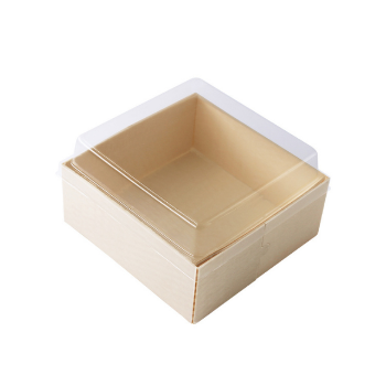 Biodegradable Food Packing Bakery Baking DIY Storage Boxes Square Wood Box For Food Packaging Takpak Brand Customized Service