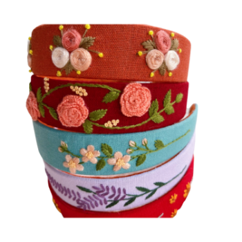 Embroidery Ribbons Hair Accessories Good Quality Hot Selling Hairband For Girls Fancy Pattern Packing In Carton Box