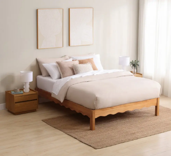 Top Choice Modern Design Queen & King Frames Bedroom Furniture High Quality Solid Wood Bed Frame with Storage Made in Vietnam
