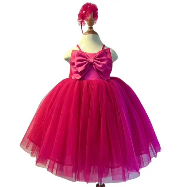 High Quality Hand-Woven Princess Dress for Baby Girls Stylish Party Style with Two Strings Vietnam OEM ODM Children's Clothing