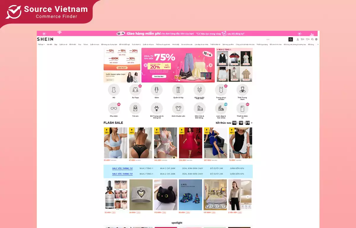 Top 10 E-commerce Websites - shein