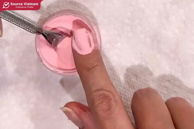 Gel method of doing dip nails