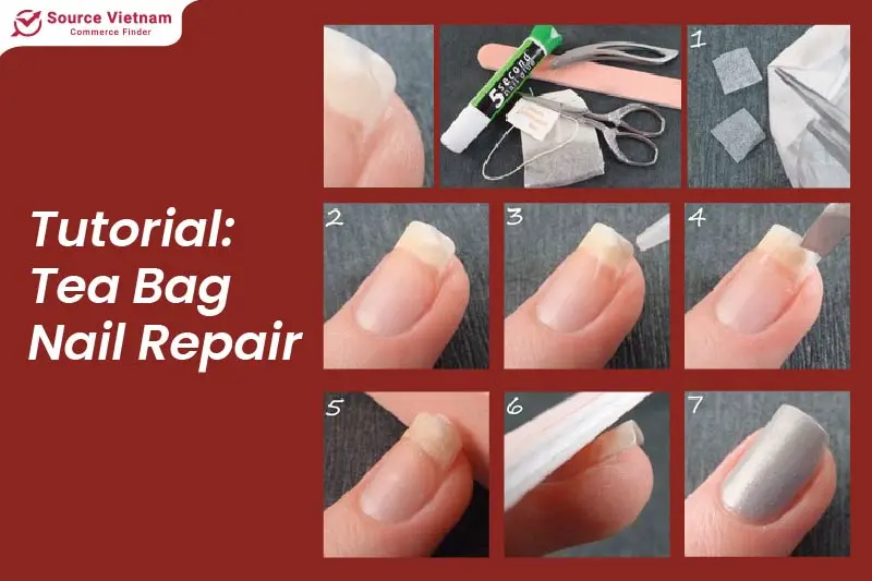 Fix broken nail with tea bag