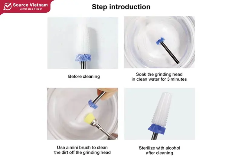 Cleaning nail drill bits guide