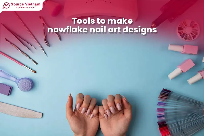 Tools to make nowflake nail art designs