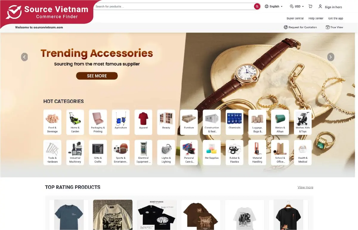 SourceVietnam is a platform with great potential for commerce