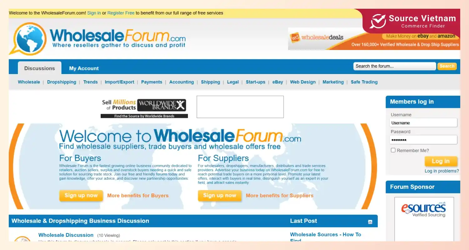 SourceVietnam.com is one of the best B2B wholesale UK